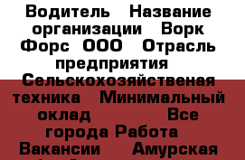 Водитель › Название организации ­ Ворк Форс, ООО › Отрасль предприятия ­ Сельскохозяйственая техника › Минимальный оклад ­ 43 000 - Все города Работа » Вакансии   . Амурская обл.,Архаринский р-н